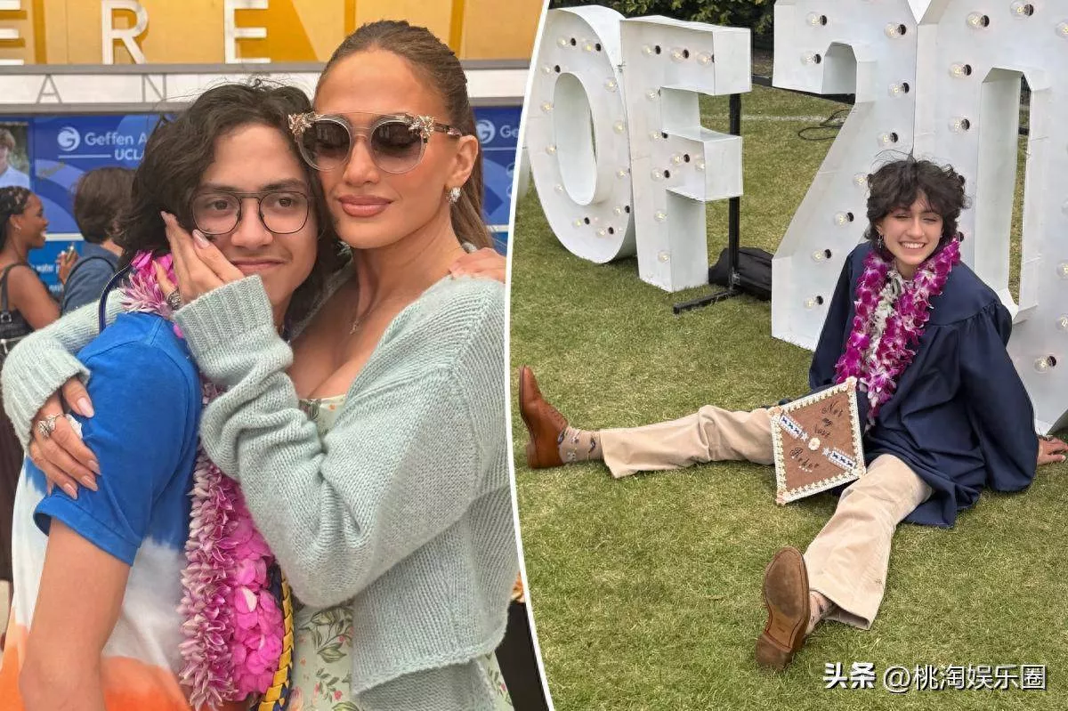 詹妮弗洛佩兹晒双胞胎毕业照,大方公开女儿跨性别身份